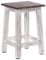 DESIGN DELIGHTS RUSTIKALER Holz SITZHOCKER Madero | 48x30x30 cm (HxBxT), Recyclingholz | Holzhocker | Farbe: 05 weiß-Natur