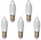 AUSWAHL 8V - 55V - netSells - 5er Set - 8V 1,5W Topkerze Riffelkerze Spitzschaftkerze - für Schwibbogen u. Lichterketten - für INNEN - für 30 Brennstellen - klar