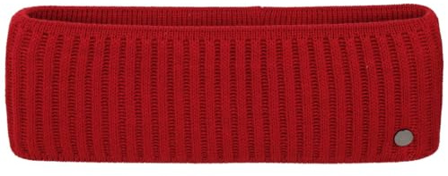 LIERYS Ferri Stirnband Damen/Herren/Kinder (8,5 cm breit) - Made in Germany - Ohrenwärmer in Rippstrick - Ohrenschützer gefüttert mit Baumwolle - 53-60 cm - Herbst/Winter dunkelrot One Size