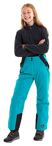 Killtec Mädchen gandara jr Funktionshose Mit Abzippbarem Latz Schneefang Und Kantenschutz, Türkis Blau, 152 EU