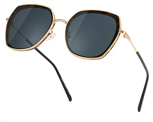 Cyxus Sonnenbrille Herren Damen Polarisiert Retro Klassisch Sonnenbrillen mit UV Schutz Fahrer Brille für Wandern Motorradfahren Golfen und Fischen (18-Dunkelgrün)
