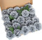Ruiuzioong Künstliche 25 Stück Rosen Blumen Schaumrosen Foamrosen Kunstblumen Rosenköpfe Gefälschte Kunstrose Rose für Hochzeit Blumensträuße Braut Zuhause Dekoration (Grau, 25 Stück)