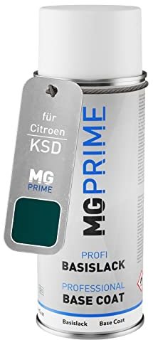 MG PRIME Autolack Spraydose für Citroen KSD Vert Longchamp Metallic/Smaragd Grün Metallic Basislack Sprühdose 400ml