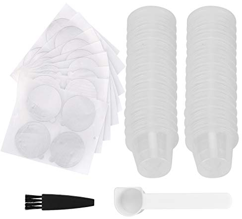 Nobranded Capsule de café adaptée pour Capsule de café jetable Shell café Poudre café Filtre Tasse Kit Fournitures de Cuisine(Transparent)