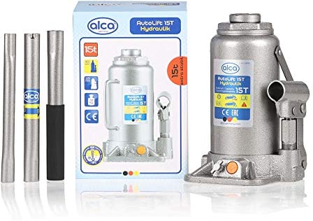 Alca Germany Car Hydraulic Car Bottle Jack Lifting Tool Stand Van Motorhome Different Sizes (15 Ton Bottle Jack) 433150