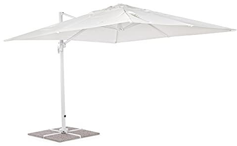 ESTOSA - Ombrellone Da Giardino Modello Rimini Con Braccio Laterale In Alluminio, Telo Da 250gr E Rotazione Palo 360 Gradi, per Piscina esterna Giardino Terrazzato