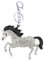 Porte-clés mignon en forme de cheval avec strass, pendentif animal étincelant, convient pour hommes, femmes et enfants, Noir , 2
