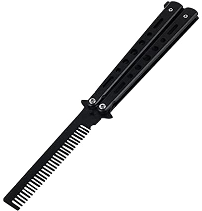 jinyi2016SHOP Peine Peine Plegable PRÁCTICA Transporte Cuchillo DE Mariposa Cuchillo PEB BIGHER Busche Busche Busche Busche SALONE Herramienta DE ESTILLO DE Pelo Peine Dientes Anchos (Color : C)