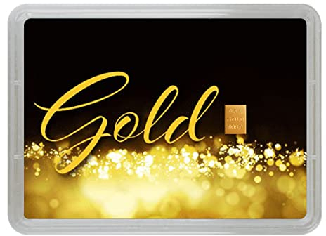 Goldstücke 24 - Goldbarren als Geschenk in Motivbox “Gold statt Geld” - Feingold 999,9 (0,5 Gramm Gold)