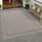 Paco Home Outdoor Teppich wetterfest & pflegeleicht Flachgewebe in Sisal-Optik mit Bordüre UV-beständig Modern für Balkon, Terrasse, Garten, Wohnzimmer, Grösse:150 cm Quadrat, Farbe:Natur