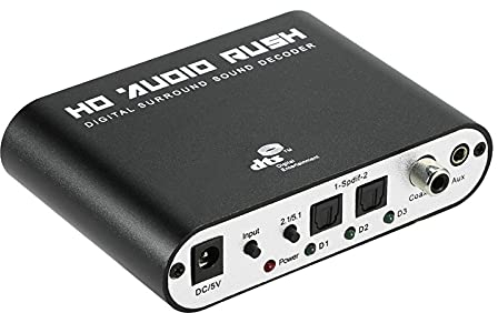 Irfora Digital to Analogico 5.1 o Sound Decoder Convertitore SPDIF, 5.1 o Rumore SPDIF coassiale a 5.1/2.1 canali DTS/AC-3-odecoder Surround Sound Rush for STB DVD Player HD Xbox 360 EU-S