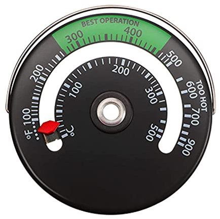 Ailopta Magnetisches Kaminofen Ofen Thermometer, Kaminthermometer, Kaminthermometer Kamintemperatur, Ofenrohr Thermometer, Magnetofen Rauchrohr Thermometer Für Kamin