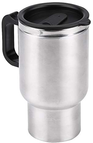 Hervidor de Agua de Viaje de 450mL, 12V, 60W, Hervidor Eléctrico para Coche, Taza de Calefacción de Coche de Acero Inoxidable, Calentador de Agua Portátil de Viaje para Viajes de Camping