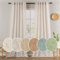 MIULEE Gardinen Vorhänge schlaufenschal Voile Vorhang Modern Leinenoptik Halbtransparent für Wohnzimmer Schlafzimmer Schiebevorhang 2er Set Stores Natural Linen Weiß 260x140 cm