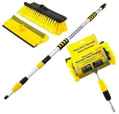 VTL® TELESCOPIC EXTENDING WATER FED BRUSH (3 METER/ 9 FEET) WINDOW VAN CAR CLEANER WASH BRUSH