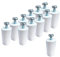 Topes para Persianas Blanco 40 y 60mm a Elegir, Corto y Largo, Fácil Instalación, Exterior (12 Unidades 40mm, Blanco)