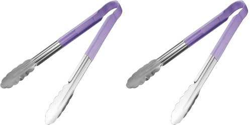Hygiplas HC852 Colour Coded Serving Tong Purple 300mm (Pack of 2)