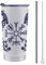 Reise-Kaffeebecher mit Wikinger-Symbol, nordischer Kompass, Edelstahl, isolierter Becher, langlebiger Becher mit Deckel und Strohhalm, 590 ml