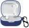 Case for JBL Wave Flex with Carabiner,Anti-Scratch Premium Soft Silicone Full Protective Case,Shockproof Ultra Slim Headphone Protective Case for JBL Wave Flex,Blue.