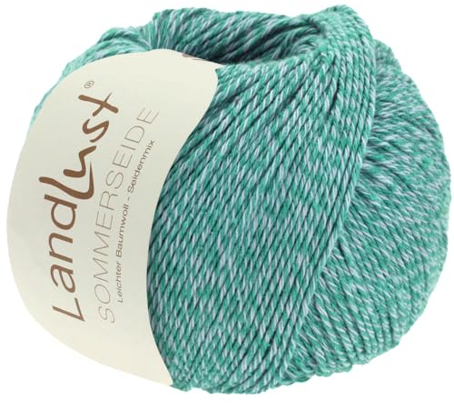 LANA GROSSA Landlust Sommerseide | Feines & leichtes Baumwoll-Seidengarn | Handstrickgarn aus 50% Seide & 50% Baumwolle | 50g Wolle zum Stricken & Häkeln | 170m Garn