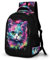 WCEECE Schulrucksack Jungen Teenager Bunte Katze Rucksack Schule Mädchen Schultasche Kinder Schulranzen 5-13 Klasse Ranzen 8-16 Jahre Geschenke Für Jugendliche School Bag for Kids