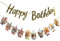 Mezrkuwr 2 striscioni Happy Birthday, ghirlande di gatti, divertenti decorazioni di compleanno, viso di gatto, festa di compleanno, bandierine, decorazioni dorate