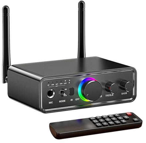Transmetteur récepteur Bluetooth 5.3 2 en 1 Adaptateur audio sans pour TV/PC/casque/KTV/Home Stéréo Facile à installer Facile à utiliser