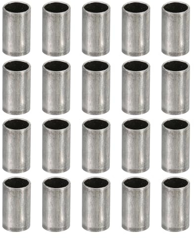 PATIKIL 20 Stück M5 Abstandshalter Kohlenstoffstahl Distanzhülsen 5mm ID x 6mm OD x 10mm L Rund Unterlegscheiben Ohne Innengewinde Spacer für M5 Schraubenbolzen Gewindestange