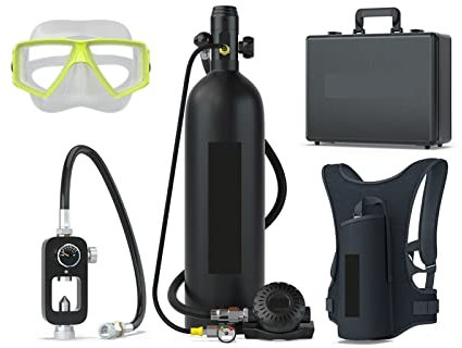 Mini réservoir de plongée sous-marine Bouteille De Plongée Portable 2L Sous-marine Plongée Profonde Sangle De Natation Respirateur De Plongée De Sauvetage pour kit de sauvetage d'urgence pour l'explor