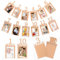 Romon Foto Banner, 1er Cumpleaños Guirnalda de Fotos Primer Año, Banner con Banderines para Primer Cumpleaños Bebé, Fiesta de Primer Cumpleaños Decoraciones per Niño Niñas, 12 Tarjetas de Papel Kraft