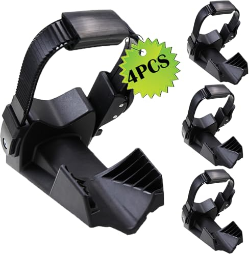 Sorlpv Fahrradträger Zubehör, 4 PCS Radstopper für Breite Reifen bis zu 2,35 Zoll, Spannband mit Ratsche und Spannhebel und Schutzgummi für Sensible Felgen