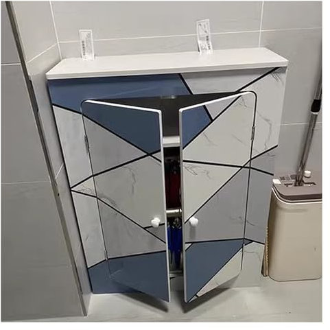Ultra Slim Bathroom Radiator Cover Double Door Floor Standing Heater Screen for Kids Room/Hallway/Kitchen Custom Size 36x28x8in Water Splitter Pipe Sheltering Cabinet
