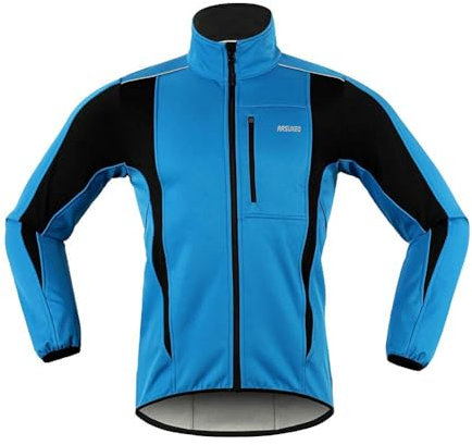 VeloZenith Fahrradjacke Herren Winter Wasserdicht Thermo Atmungsaktiv Reflektierend MTB Radjacke Herren Winter für Outdoor,Radfahren,Trekking,Klettern(Blau, XL)