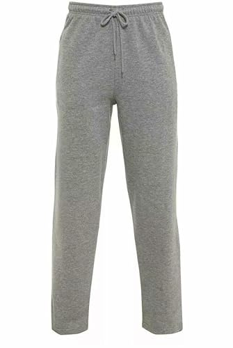 Beach Stone® Jogging Pants Mens Tracksuit Bottoms Trousers Casual Men's Fleece Open Bottom Joggers Zip Pockets Elasticated Open Hem Classic Jog Pants Sweatpants Sports Jogger Sizes S-5XL