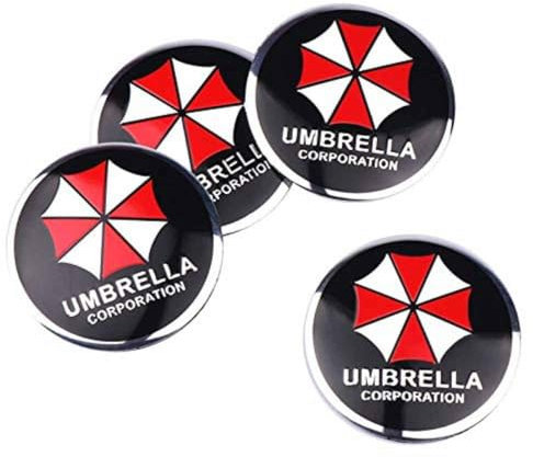 Nabendeckel 56mm Kompatibel mit Umbrella Corporation Emblem Auto Lenkrad Center Hub Cap Aufkleber Kompatibel mit Suzuki Honda Nissan Skoda FID Ford Audi BMW AMG Radnabenkappen (Color : B)
