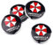 Nabendeckel 56mm Kompatibel mit Umbrella Corporation Emblem Auto Lenkrad Center Hub Cap Aufkleber Kompatibel mit Suzuki Honda Nissan Skoda FID Ford Audi BMW AMG Radnabenkappen (Color : B)