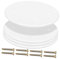 jojofuny 4pcs Round Blanking Plate Covers: 4.3-Inch Ceiling Hole Covers with Screw - Blank Plates for Outlet Cap, Llight Switch, Wall Hole, Electrical Panel, White, PP