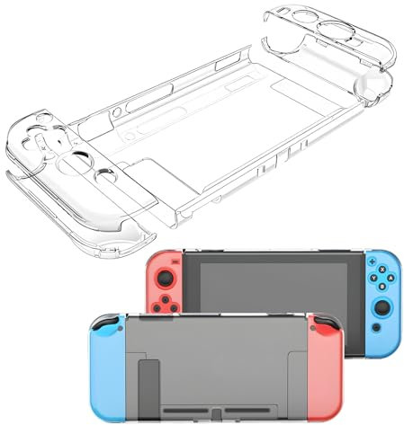 Vidacharmy Funda Compatible con Nintendo Switch, Carcasa de Protección, Anti-Choques/Arañazo, Funda para Nintendo Switch Estuche de TPU para Accesorios de Nintendo Switch (Transparente)
