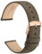 WOCCI 16mm Grace Uhrenarmband für Damen, Top Grain Leder, Schnellverschluss, Rosegoldener Schnalle (Elefant Grau)