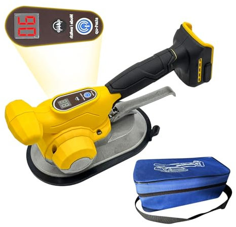 Machine de nivellement des vibrations de carrelage pour batterie Dewalt 18 V/20 V, outil vibrant amélioré de 33 000 tr/min, ventouse allongée de 20 cm, 6 vitesses réglables, absorption de 200 kg (sans