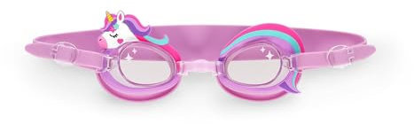 Legami - Occhialini da Nuoto, Occhialini Piscina Bambini, Lenti Antiappannamento, Protezione UV, con Fascia Elastica e Ponte Nasale Regolabile, Unicorno