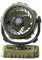 Marketero Desk Camping Fan with LED Lighting, 6000mAh Rechargeable Fan Portable with Hook, 270° & 300° adjustment, Powerful Battery Powered for Camping Outdoor Travel Tent - Green