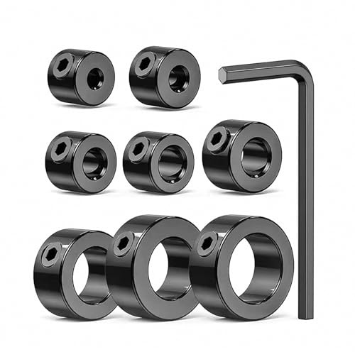 8 Pcs Drill Bit Depth Stop, 3/4/5/6/8/10/12/16MM Drill Bit Depth Stop Collar Ring Positioner Locator, Drills Depths Stoppers with Hexagon Wrench, for Woodworking Positioning Consistent Drilling.