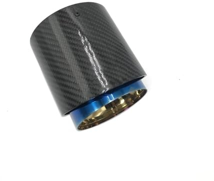 Auspuffblenden Für MINI für Cooper S R55 R56 R57 R58 R59 R60 R61 F54 F56 F57 F60 1 PCS 3K Carbon Auspuff Schalldämpfer Tipps Auspuff(85-105MM Blue)