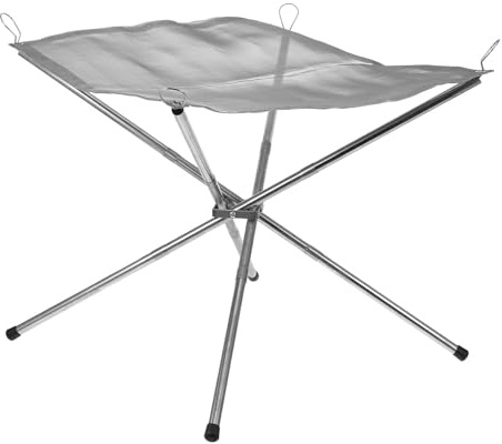 Tofficu Tragbarer Edelstahl Camping Kocher Faltbarer Outdoor Feuerstelle Grillrost Kompakt Leicht für Wandern Picknick BBQ