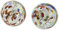 Boucles d'oreilles bouton Murano - Confettis multicolores argentés