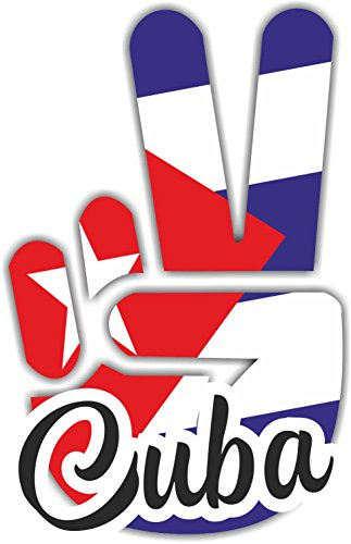 INDIGOS UG - Aufkleber - Autoaufkleber - Sticker - Cuba - Victory - Sieg - Heckscheibe, Kofferraum - 50x39 cm