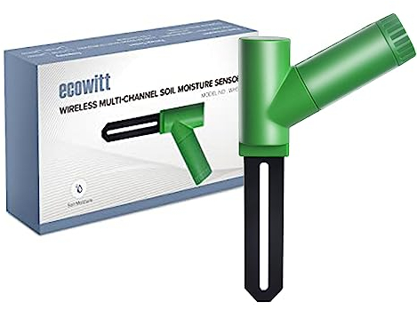ECOWITT WH51 Sensore di umidità del suolo, monitor wireless dell'acqua delle piante, tester dell'umidità del suolo a 8 canali, solo accessorio, non utilizzabile da solo