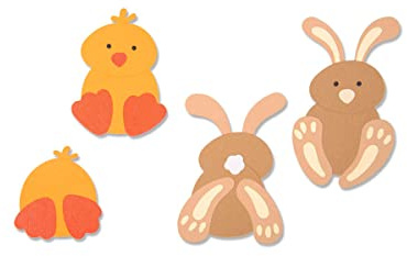 Sizzix 613325 Bigz Stanzschablone 664388 Freunde des Frühlings von Kath Breen, Metall Papier, Frühlingsfreunde, Einheitsgröße