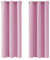 Deconovo Blickdicht Gardinen mit Ösen für Schlafzimmer Thermogardinen Vorhang Blickdicht, 138x107cm(HöhexBreite), Rosa, 2er Set